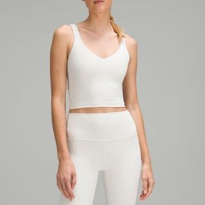 White lululemon align cropped tank size 4